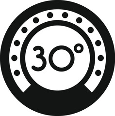 Laundry washing symbol showing a maximum temperature of 30 degrees celsius