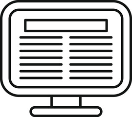 Computer monitor showing a digital document or news article interface