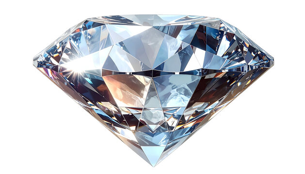 A close-up, high-definition image of a brilliant-cut diamond, sparkling brightly
