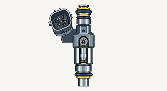Fuel injector part for automotive engine illustration.