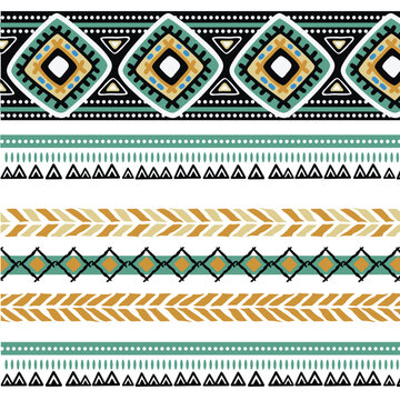 Colorful tribal ethnic diamond stripe pattern for textile print for fabric, seamless pattern, bohemian native style background