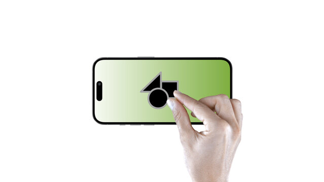 Mobile Horizontal Zoom Out &ndash; Smartphone Screen Presentation with Hand Gestures, Swipe Scroll Tap Click Animation, Vertical App UI UX Showcase, Social Media Story Template