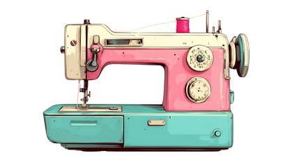 sewing machine isolated on white