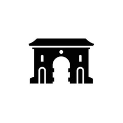 Fototapeta premium Minimalist Archway Icon Silhouette for Architecture and Landmarks