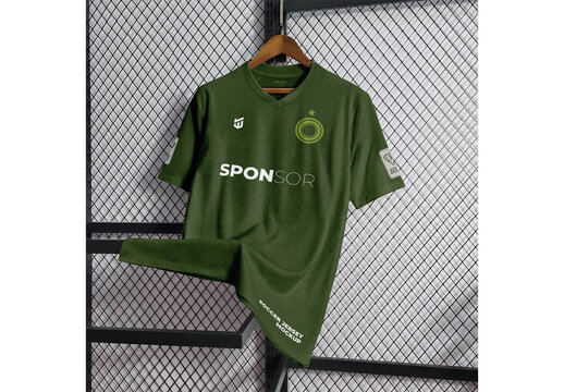 Soccer Jersey on a Hanger Mockup