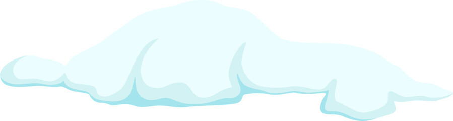 Cartoon snow pile vector illustration