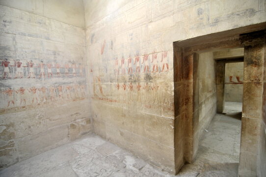 Interior of Kagemni Mastaba in the Saqqara burial complex, Egypt