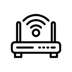 Illustration of a wireless router device on transparent background