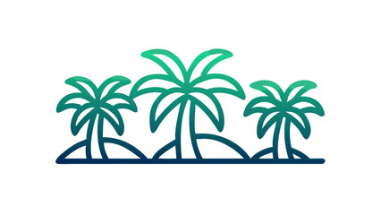 Obraz premium Tropical beach with palm trees