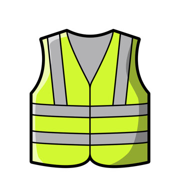 Safety vest personal protective equipment illustration