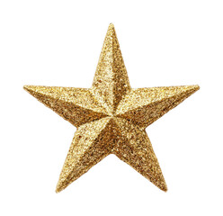 Obraz premium PNG Golden glitter star decoration