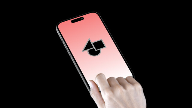 Mobile Perspective Scroll Down &ndash; Smartphone Screen Presentation with Hand Gestures, Swipe Scroll Tap Click Animation, Vertical App UI UX Showcase, Social Media Story Template