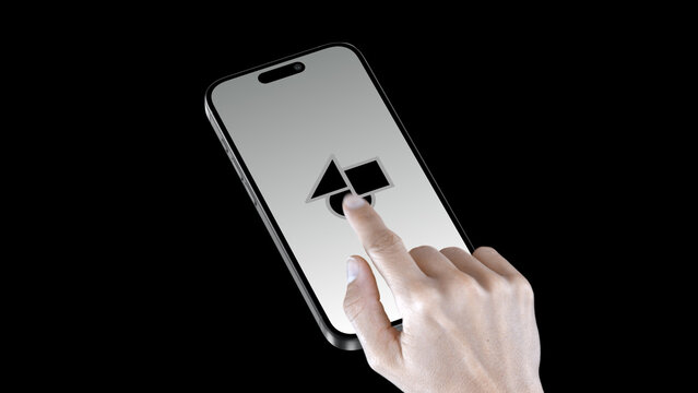 Mobile Perspective Scroll Down Double &ndash; Smartphone Screen Presentation with Hand Gestures, Swipe Scroll Tap Click Animation, Vertical App UI UX Showcase, Social Media Story Template