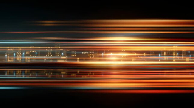 horizontal cyberpunk texture background in the style of long exposure of highway lights,