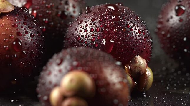 Fresh Figs with Water Droplets Closeup.
