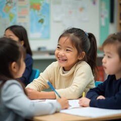 Joyful Interaction Among Young Students in a Classroom Setting