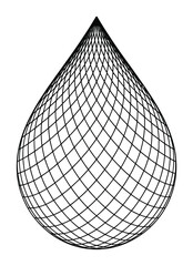 Abstract Geometric Droplet Shape with Intersecting Lines © THstock