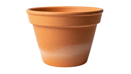 Isolated terracotta pot, simple flower container for indoor and outdoor gardening at home © Antonio