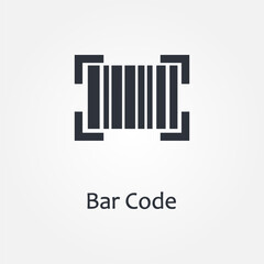 Obraz premium bar code icon symbol illustration vector eps10 logo template design pattern seamless bright minimal design flat design realistic style simple design modern design