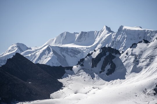 Tien Shan high mountains, 4000 metres with glacier, Ak-Su, Kyrgyzstan