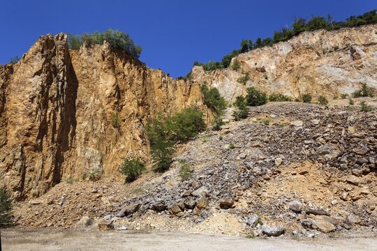 Disused Vatter porphyry quarry, Dossenheim, Baden-W&uuml;rttemberg, Germany