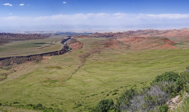 Landscape along the At-Bashy Range, Naryn Region, Kyrgyzstan