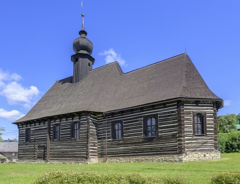 Kostel sv. Michaela Archanděla Wooden Church, Mar&scaron;&iacute;kov, Velk&eacute; Losiny, Olomouck&yacute; kraj, Czech Republic