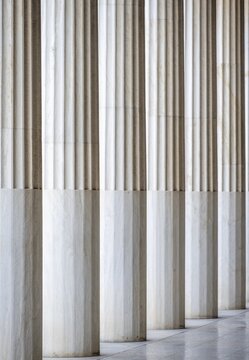 Columns in the Stoa of Attalos, Agora, Athens, Greece