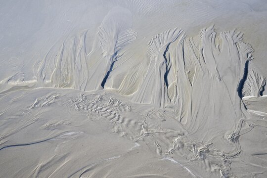 Pattern on the beach, Langeoog, Lower Saxony, Germany