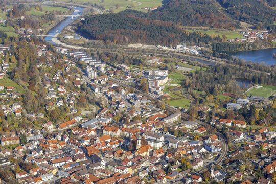 View of Immenstadt, Illertal, Allg&auml;u, Bavaria, Germany from the pulpit on the IImmenst&auml;dter Horn