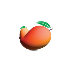 Fresh Mango Fruit Vector Illustration
