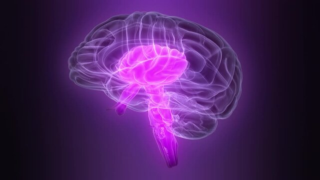 Central Organ of Human Nervous System Brain Anatomy Animation Concept