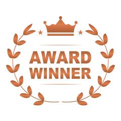 Victory symbol elegant luxury, isolated on white background. PNG.