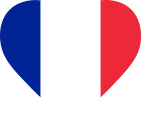 French Flag Heart Shape