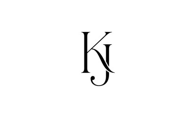 KJ initial letters logo or KJ monogram