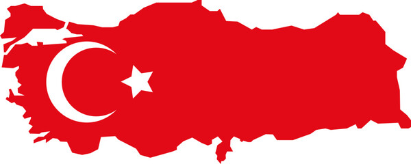 Turkey Map Flag