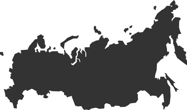 Russia Map Silhouette
