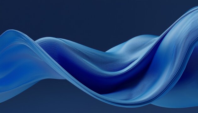 abstract blue wave fluidity design for modern visuals 3d render
