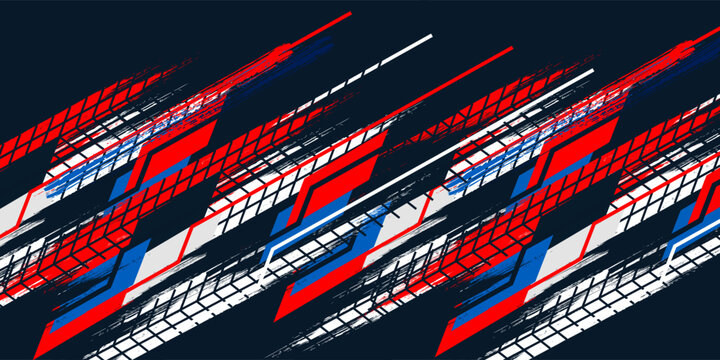 A vector graphic depicting abstract stripe racing designs suitable for vehicle decal wraps, race cars, rally vehicles, adventure themes, and livery designs