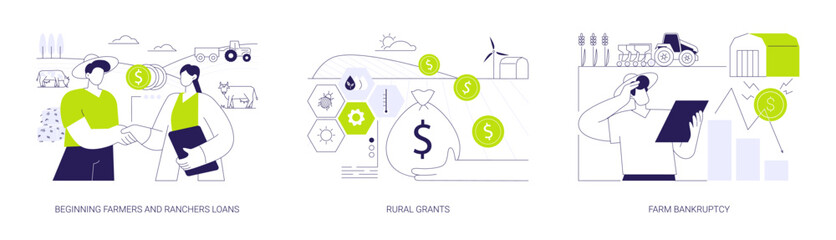 Farm loans isolated cartoon vector illustrations se © Visual Generation
