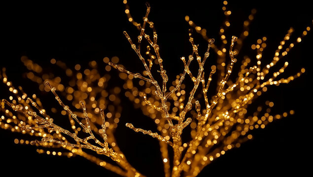 a glowing yellow firework in the shape of a snowflake against a black background, with low lighting, photorealistic, hyperrealistic, shot with a sony alpha a7 iii. 