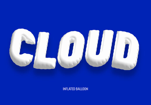 Foam Inflated Balloon Text Effect