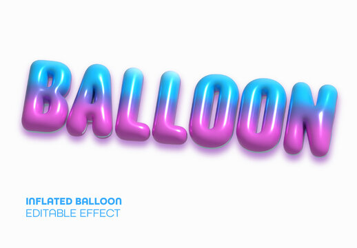Inflated Balloon Text Effect