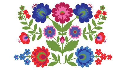 A vibrant floral arrangement of colorful flowers on a white background