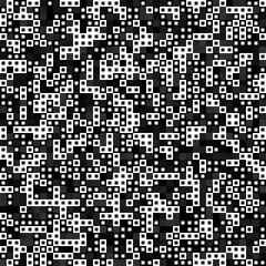 Vector Illustration Y2k Seamless pattern of grayscale digital nodes. Structured data lattice for IT, crypto, and big data science.