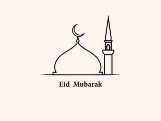 Fototapeta premium Eid mubarak islamic celebration illustration