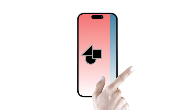 Mobile Vertical Swipe Right Double &ndash; Smartphone Screen Presentation with Hand Gestures, Swipe Scroll Tap Click Animation, Vertical App UI UX Showcase, Social Media Story Template