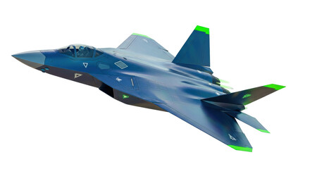 Isolated fighter jet soaring high for military might and defense capabilities illustration
