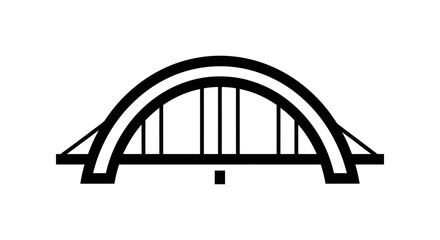 Fototapeta premium Modern bridge illustration on white background