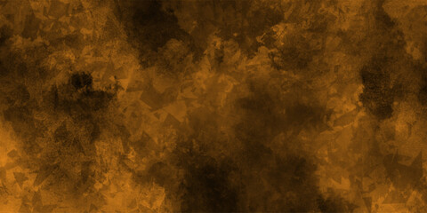 Eerie black background with billowing brown smoke on black background. old style dark brown grunge texture, brush painted . Old and grainy orange paper texture, vector,  © Husni